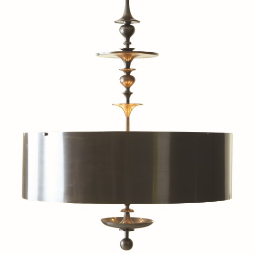 Turned Pendant Chandelier-Antique Bronze Finish Turned Pendant Chandelier-Antique Bronze Finish